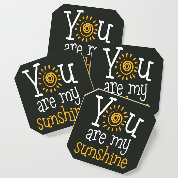 You are My Sunshine Set of 4 Coasters Badger Gift Idea Fox Gift