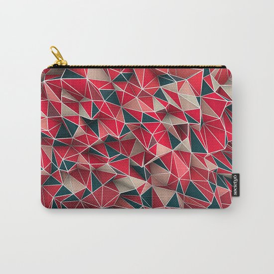 Abstract Red Carry-All Pouch