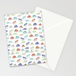 Different colourful dinosaurs Stationery Card