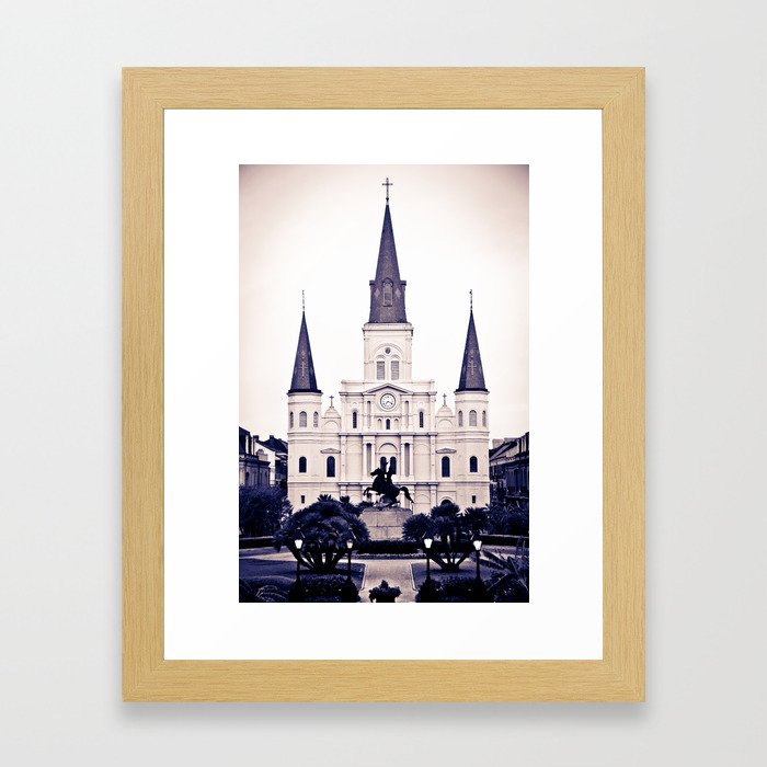 The Square at dawn Framed Art Print