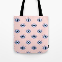 Evil Eye in pink Tote Bag