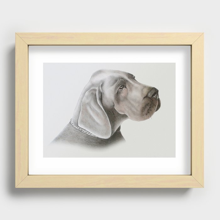 Dog Drawing Recessed Framed Print