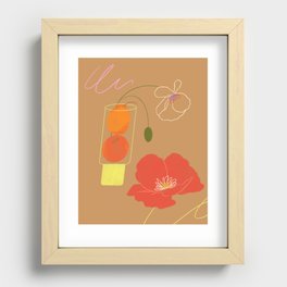 Flowers and Fruit Recessed Framed Print