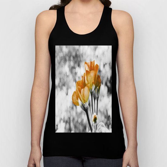 Golden Flowers Unisex Tank Top