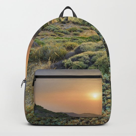 Summer Sunset At The Mountains Backpack