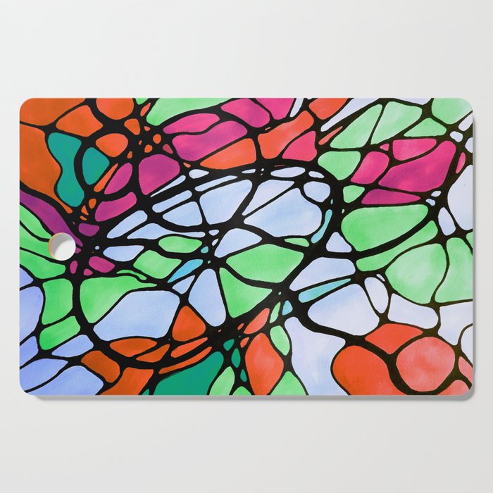 Neurographic pattern with a circles and variety shapes by MariDani Cutting Board
