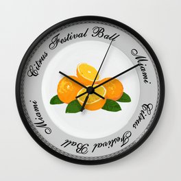 Citrus Festival Plate Wall Clock