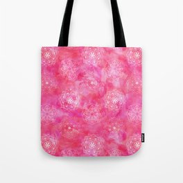 Watercolor Mandala Pattern - Hot Pink Tote Bag