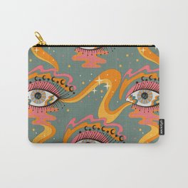 Cosmic Eye Retro 70s, 60s inspired psychedelic Carry-All Pouch