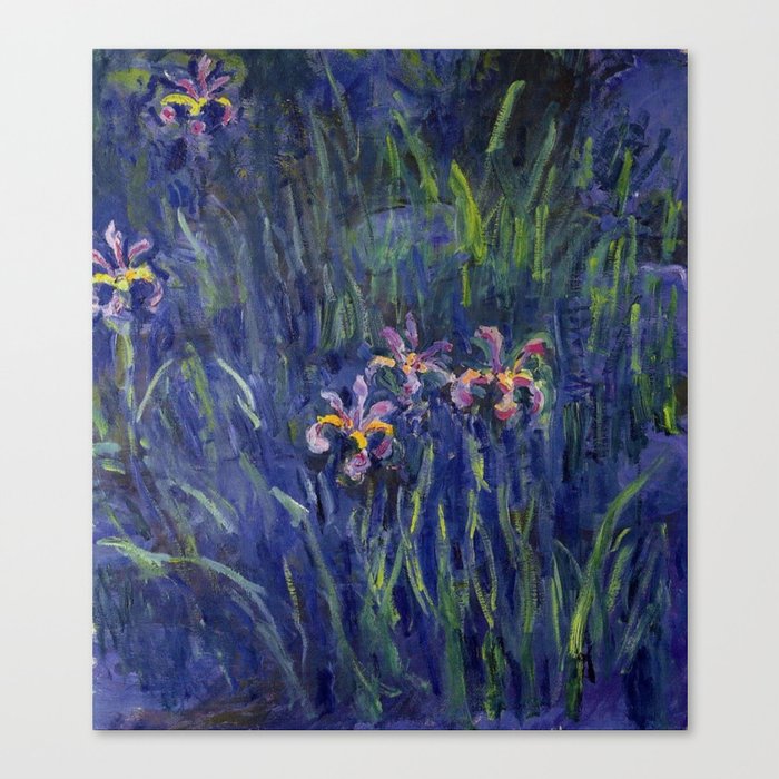 Irises No. 2 still life painting by Claude Monet Canvas Print