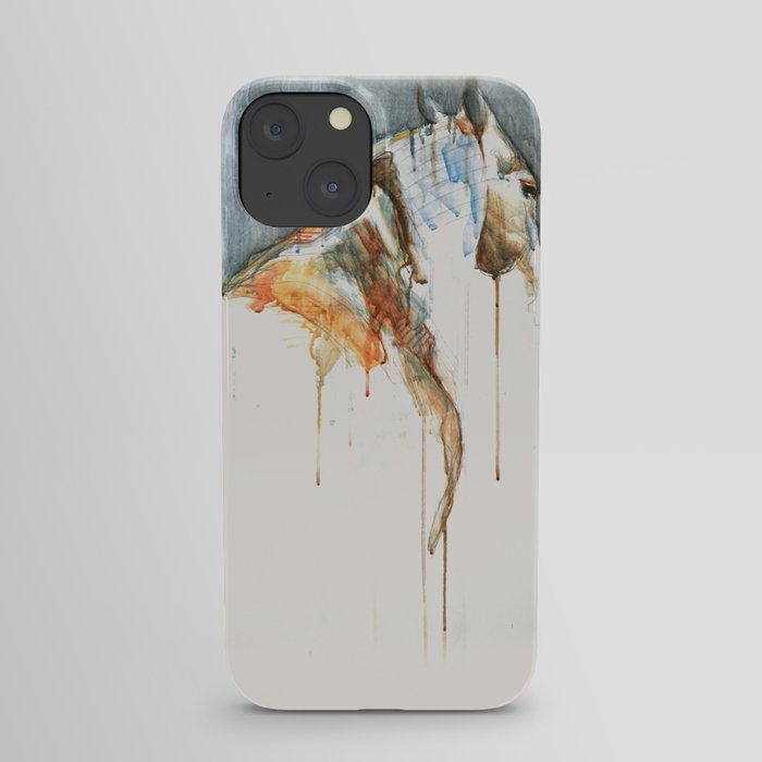Equine Nude 1a - Horse Watercolor Painting iPhone Case