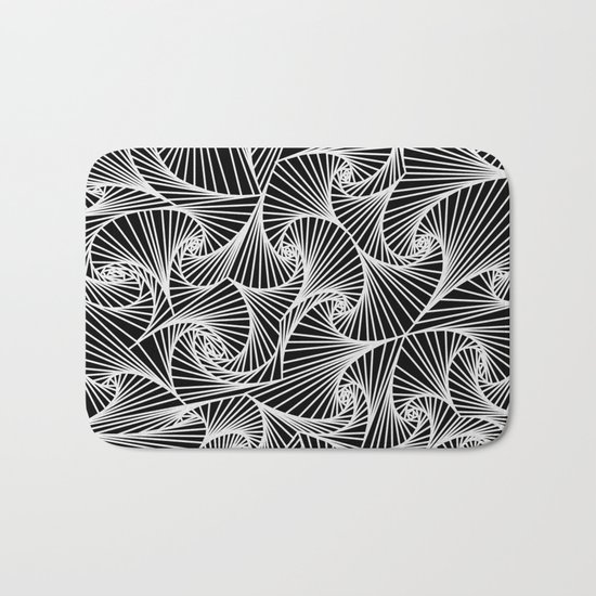 Fractal Sketch Dark Bath Mat
