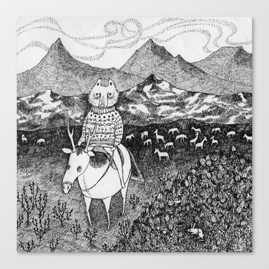 Sami fox Canvas Print