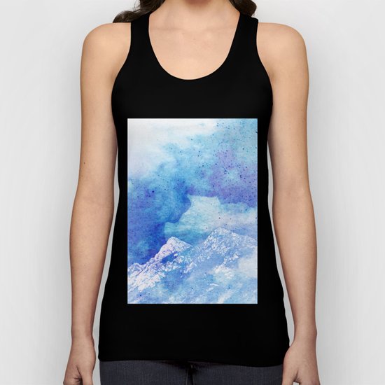 Snowy Mountain #society6 #decor #buyart Unisex Tank Top