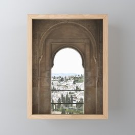 Alhambra Window to Granada Framed Mini Art Print