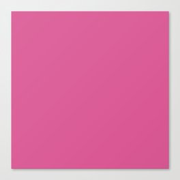 Plain Solid Color Violet Pink Purple Pink Magenta  (C10 M80 Y10) Canvas Print