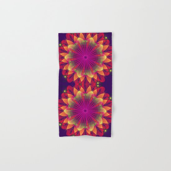 Magical colourful fantasy flower Hand & Bath Towel