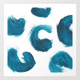 Comma, Abstract, Blue Duck Art Print | Yoga, Blueduck, Gift, Acrylic, Fun, Watercolor, Trendy, Abstract, Peace, Native 