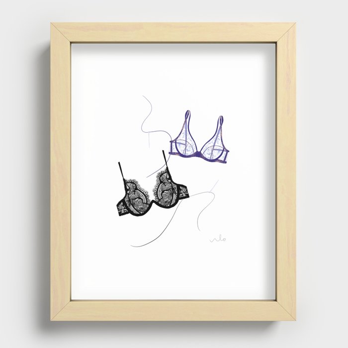 Lace Lingerie Recessed Framed Print