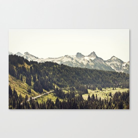Epic Drive through the Mountains Canvas Print