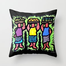 Basket Carriers Throw Pillow