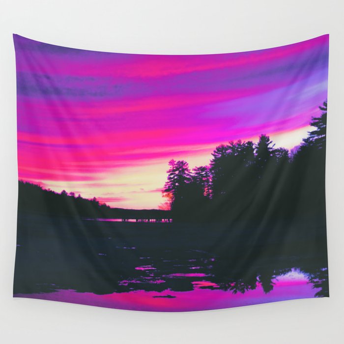 Aesthetic 80s Vibes Wall Tapestry