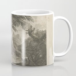 Mercure endormant argus. D'apres le tableau original de Salvator Rosa, Vintage Print Coffee Mug