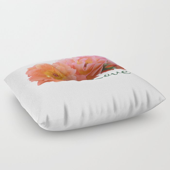 Love rose flowers Floor Pillow