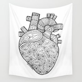 Heart Anatomy organ-mandala Wall Tapestry