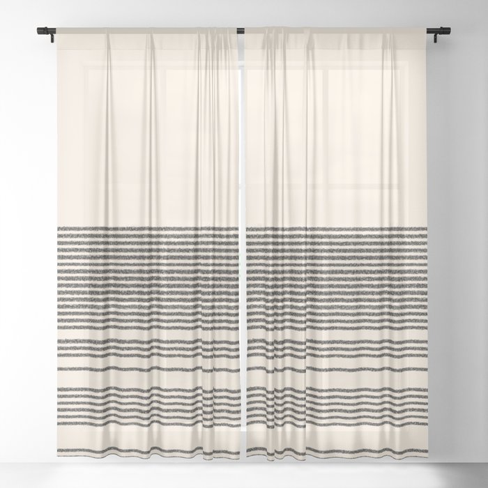 Organic Stripes Minimalist Textured, Can Sheer Curtains Be Lined