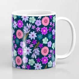 Blue purple floral meadow  Coffee Mug