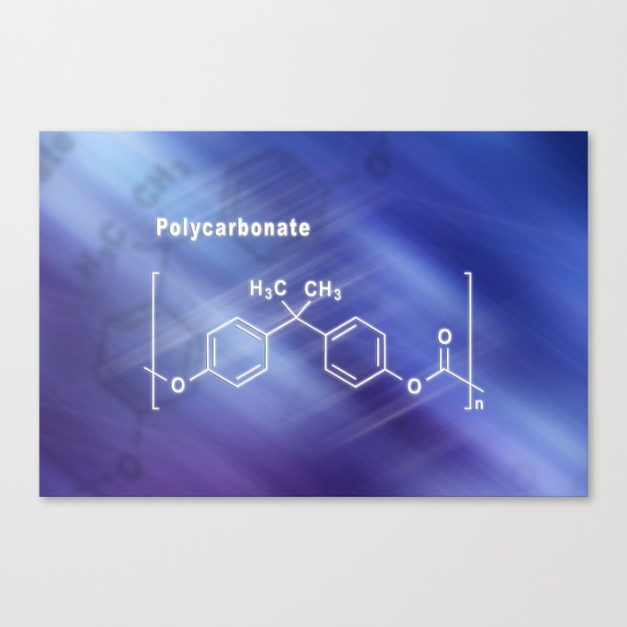 Polycarbonate PC, Structural chemical formula Canvas Print