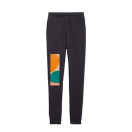 abstract painterly mid century shapes 3 Kids Joggers