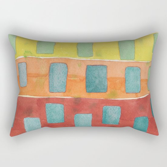 Placed in a Red Orange Yellow Field Rectangular Pillow