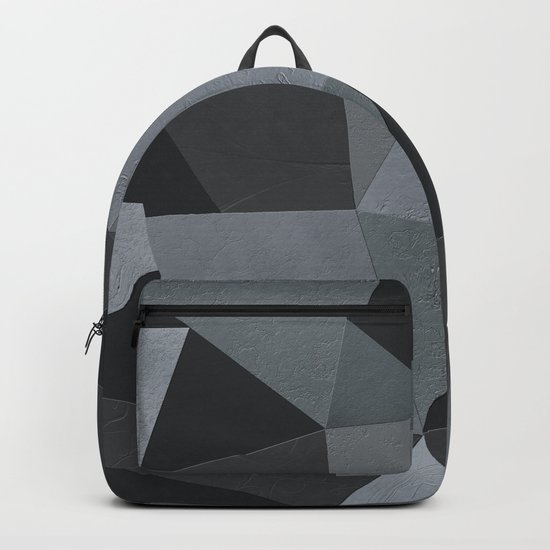 Black and grey worn . Leather patches . Backpack