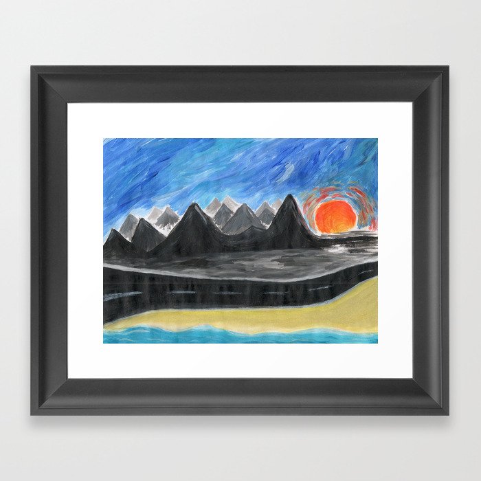Mountains Framed Art Print
