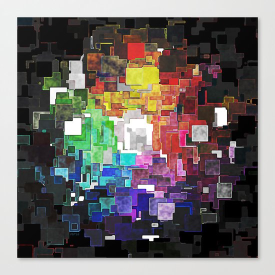 Spectral Geometric Abstract Canvas Print