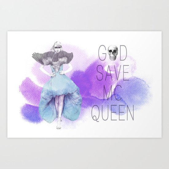 God Save McQueen Art Print