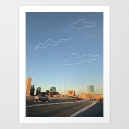 ft worth Art Print | Texas, Graphicdesign, Color, Drawing, Photo, Cars, Digital 