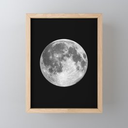 Full Moon print black-white photograph new lunar eclipse poster bedroom home wall decor Framed Mini Art Print