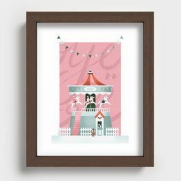Christmas Village 2 Recessed Framed Print