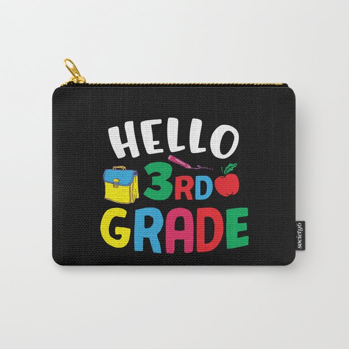 Hello 3rd Grade Back To School Carry-All Pouch
