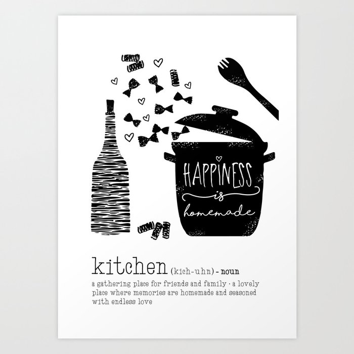 Kitchen-Love (Definition) Cooking Illustration Art Print