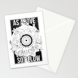 As Above, So Below - Zodiac Illustration Stationery Card