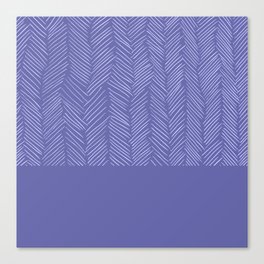Very Peri 2022 Color Of The Year Violet Blue Periwinkle Herringbone Canvas Print
