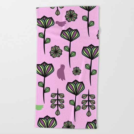 Floral joy Beach Towel