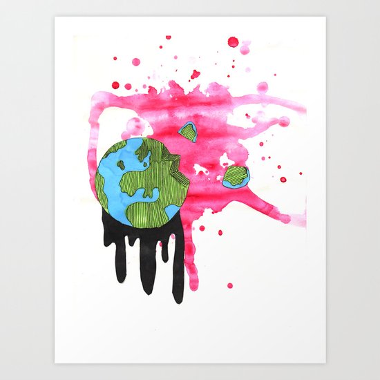 Broken Earth Art Print