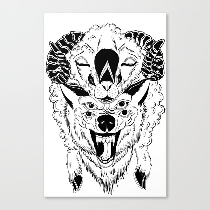 The Wolf In Sheep's clothing Canvas Print