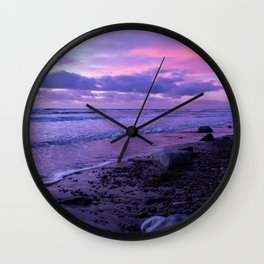 Scenic ocean sunset in Carlsbad California Wall Clock