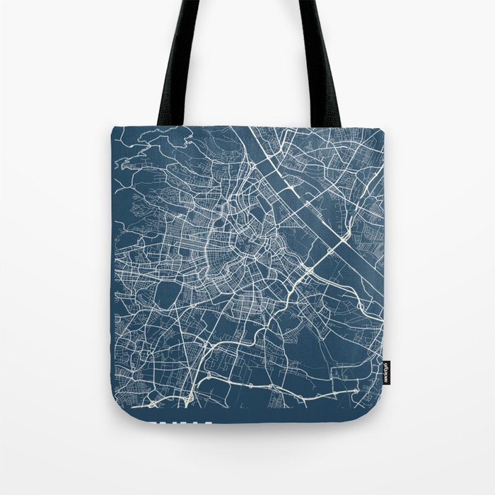 Vienna city cartography Tote Bag